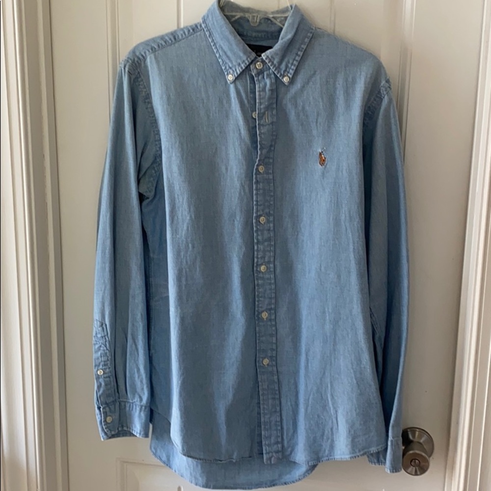 Polo RL Custom fit chambray shirt